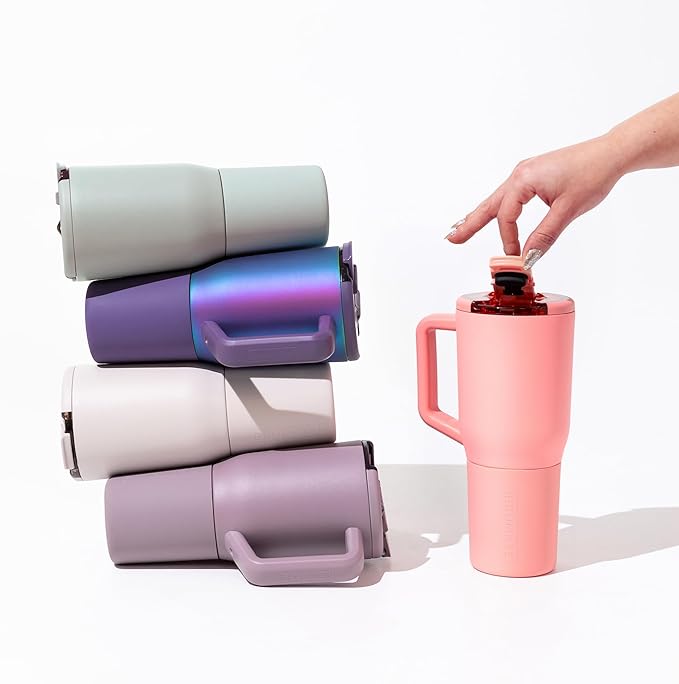 BrüMate Müv - 35oz 100% Leak Proof Insulated Coffee Mug with Handle & Lid - Stainless Steel Coffee Travel Mug - Double Walled Coffee Cup (Kiwi)
