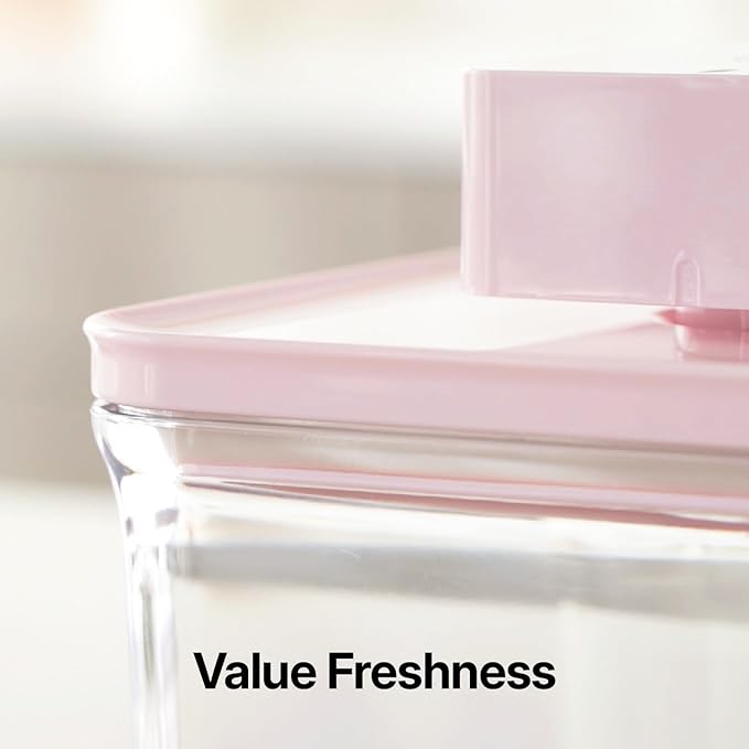 VAKUEN Premium Airtight Food Storage Containers ROSE 2.0L(2.11qt) 2P/SET, Patented Double Silicone Lining, 100% Leak Proof, BPA-FREE
