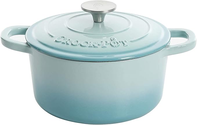 Crock-Pot Artisan Round Enameled Cast Iron Dutch Oven, 5-Quart, Pink Blush