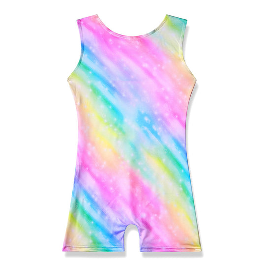 MYQFF Leotards for Girls Gymnastics Dance Tumbling Unitards Biketards Rainbow 2t 3t