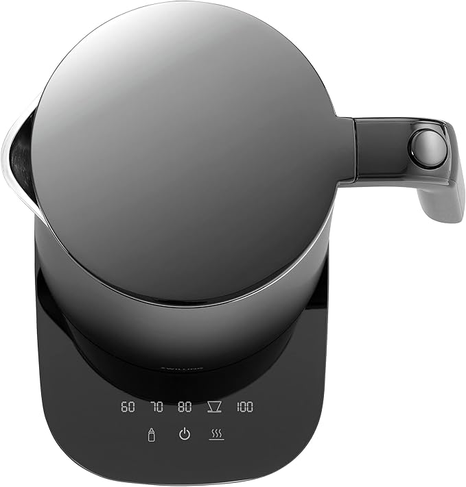 ZWILLING Enfinigy Cool Touch 1.5-Liter Electric Kettle Pro, Cordless Tea Kettle & Hot Water - Black