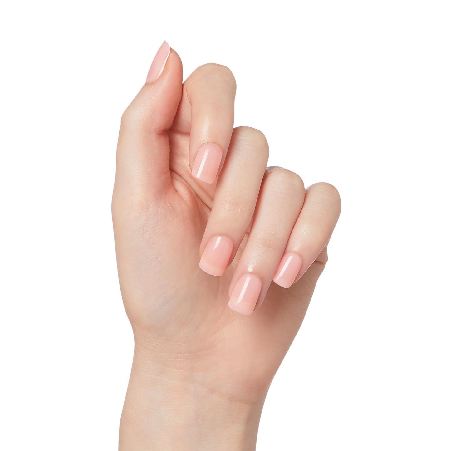 KISS imPRESS No Glue Mani Press-On Nails, Color, 'Instinct', Light Pink, Short Size, Squoval Shape, Includes 30 Nails, Prep Pad, Instructions Sheet, 1 Manicure Stick, 1 Mini File