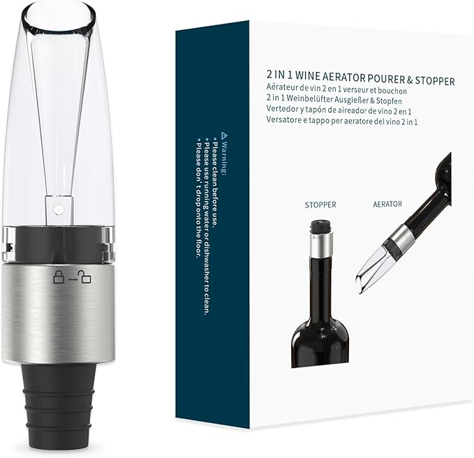 KITCHENDAO Wine Saver Pump and Wine Aerator Pourer