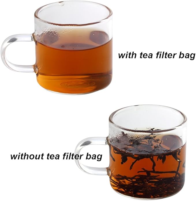 400 Pack Disposable Drawstring Tea Filter Bags Safe & Natural Unbleached Paper Tea Infuser Drawstring Empty Bag for Loose Leaf Tea (5 x 7cm, Natual Color)