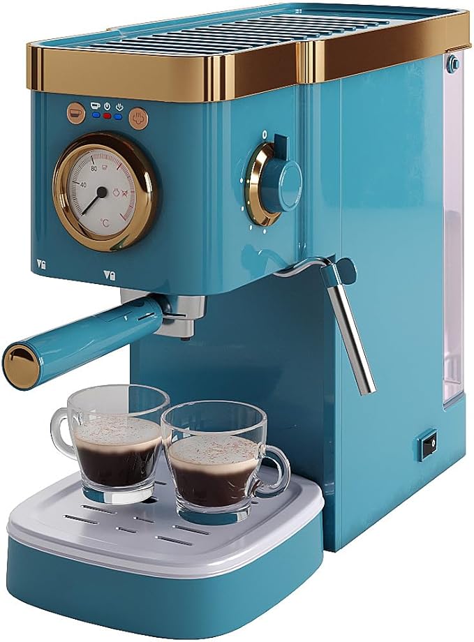 deluxe semi-automatic coffee maker with steam milk frother
