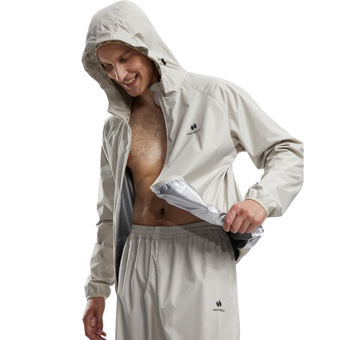 HOTSUIT Lightweight Sauna Suit for Men Weight Loss Sweat Suit Boxing Exercise Sweat Sauna Jacket Pants