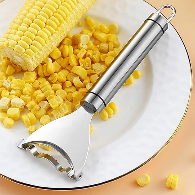 Corn Peeler Cob Stripper, Stainless Steel Cob Remover, Corn Planer Cutter Thresher Scraper, Stripping Tool for Home Kitchen, Corn Scraper 3 PCS
