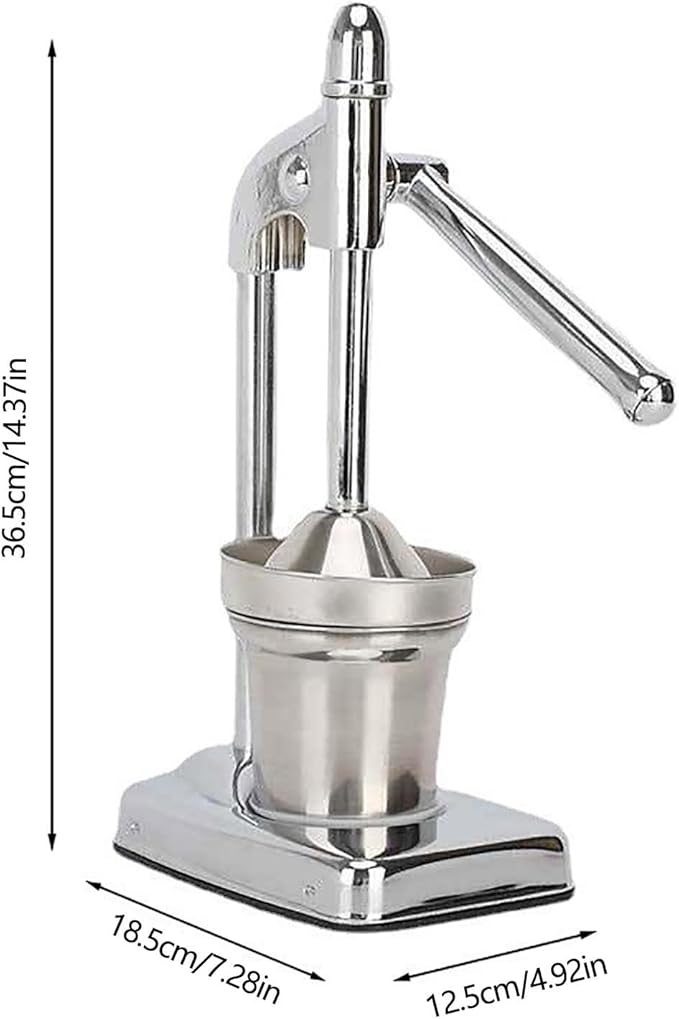 Cast Iron Manual Citrus Juicer, Stainless Steel Lemon Squeezer, Heavy Duty Countertop Press Machine for Fresh Orange Juice, Kitchen