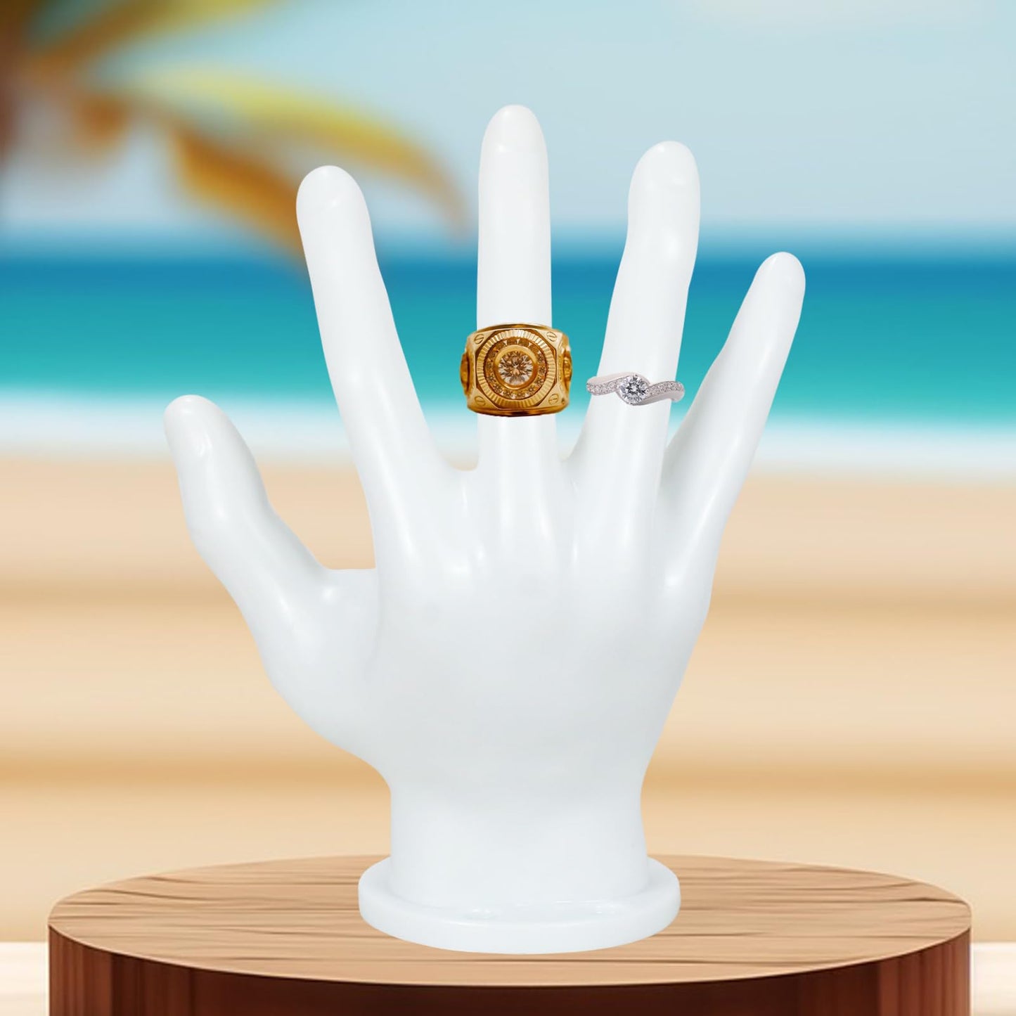 BOAMAU Hand Shaped Basketball Holder Wall Mount Gifts Basketball Room Decor Accessories Art Ball Decor Stand for Basketball, Football, Soccer, Volleyball(white)