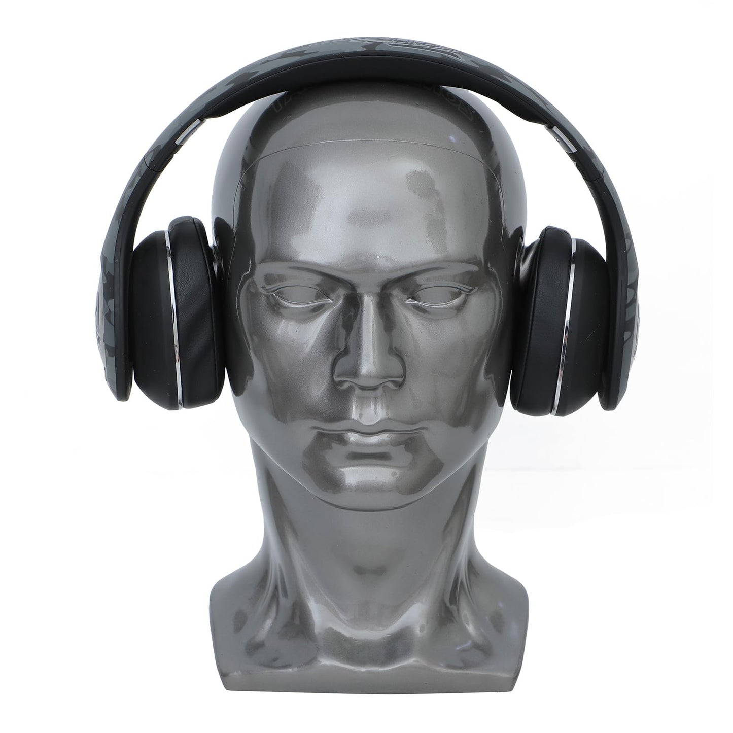Male Mannequin Head Professional PVC Manikin Head for Display Wigs Hats Headphone Mask Sunglasses Scarf Jewelry Display Stand (Grey)