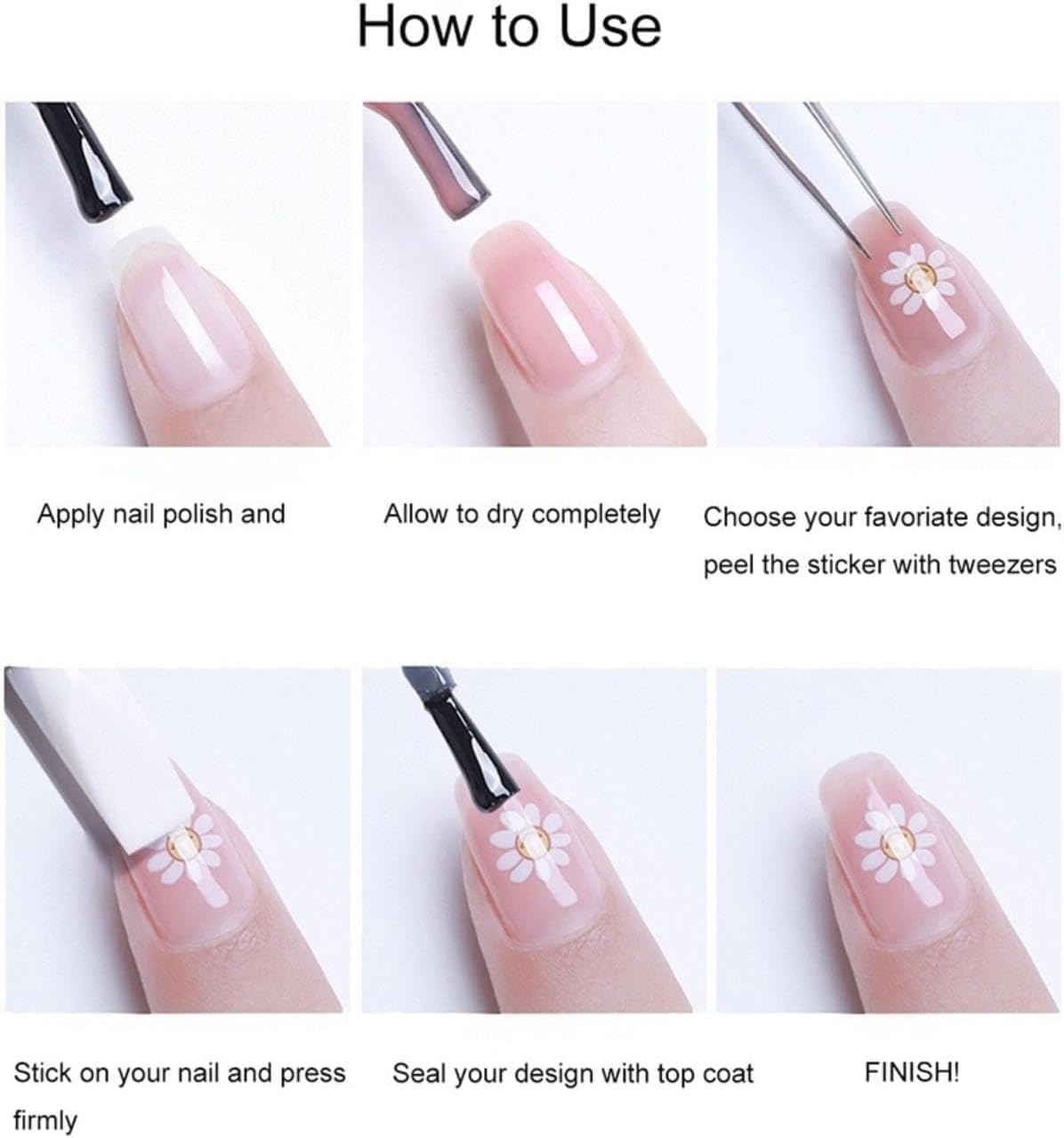 5D Embossed Flower Nail Stickers for Nail Art - Flower Nail Art Stickers Spring Summer Floral Leaf Plant Nail Decals Self-Adhesive Nail Supplies Manicure Sliders Flowers Sticker for Women Girls DIY