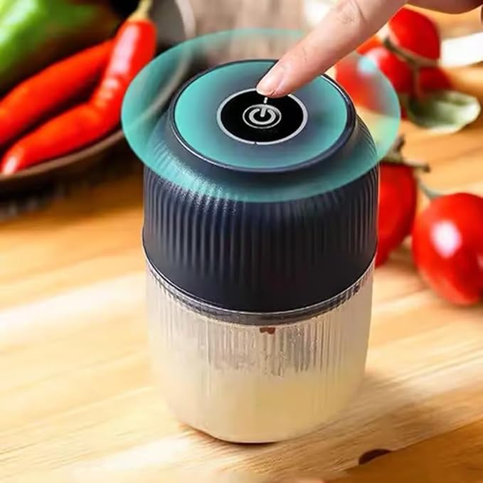 Electric Garlic Chopper, Mini Portable Veggie Chopper, 2026 New Small Garlic Chopper Mincer, USB Rechargeable, Wireless Veggie Grinder, For Mashing Onion, Garlic, Chili, Ginger (2pcs, 3 blades)