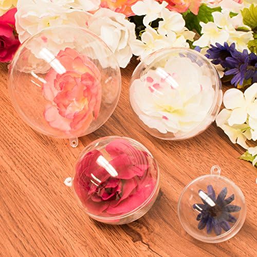 Super Z Outlet Clear Plastic Acrylic Bath Bomb Mold Shells Molding Balls Kit (80mm, 12 Pack)