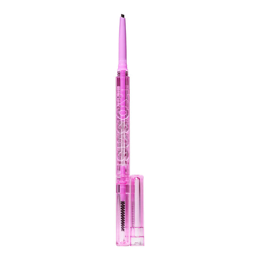 Kosas Brow Pop - Longwear Eyebrow Makeup, Dual-Sided Defining Pencil with Castor Oil for Soft, Natural Look of Real Hair - Black