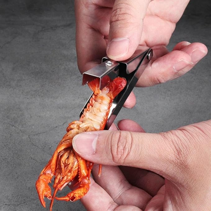 2025 New Crawfish Peeler Tool Stainless Steel, Crayfish Shelling Device Seafood Tool, Crawfish Tail Peeler, Crawfish Tail Remover Tool, Stainless Steel Crawfish Tail Peeler Tool (5 Pcs)