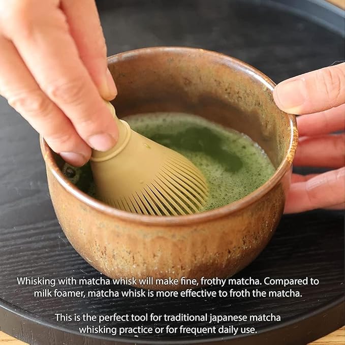 Matcha Whisk, PP Resin Matcha Stirrer, Traditional Handcrafted Japanese Matcha Tea Mixer Brush Mixing Tool Accessory for Tea Preparation (Green)