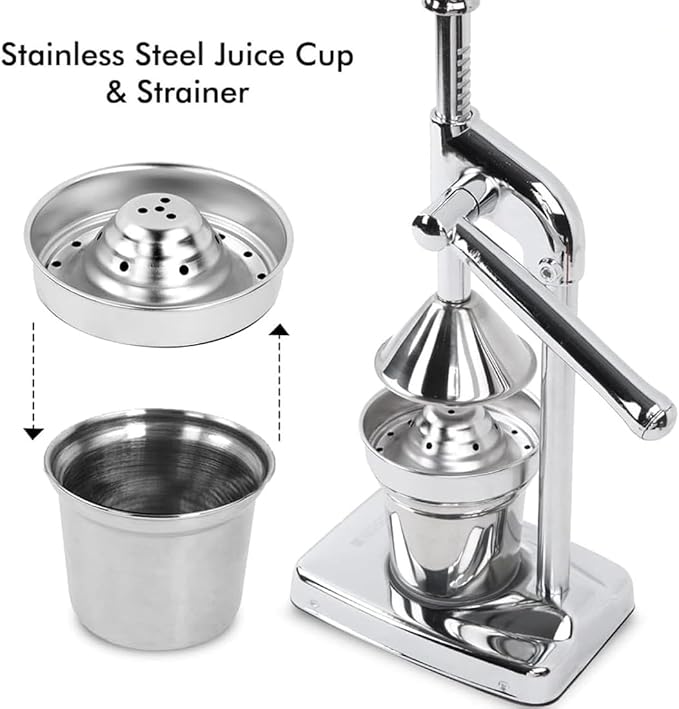 Cast Iron Juicer Hand Press, Manual Juicer Hand Press, Heavy Duty Countertop Lime Citrus Crush Machine for Fresh Lemonade Orange Juice, Easy to Clean, Home and Kitchen