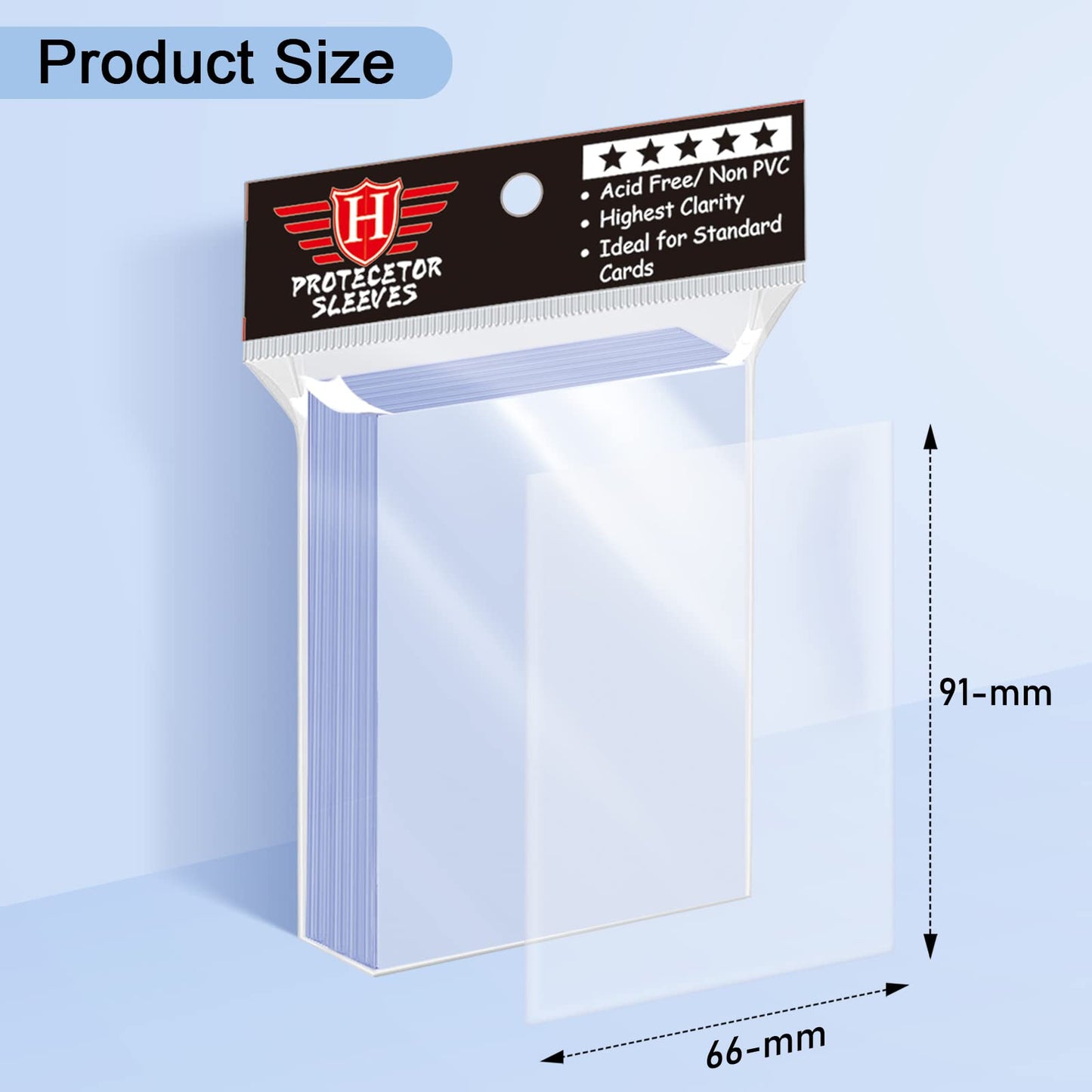 1200 Counts Card Sleeves Toploaders for Trading Card, Soft Clear Card Protective Sleeves Deck Card Protectors Fit for Baseball Cards, Sports Cards, MTG, Yugioh Card Game Card Standard Cards