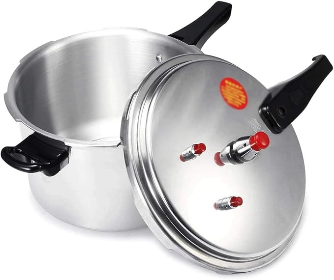 Electric Pressure Cooker, Kitchen Pressure Cooker Cookware 18/20/22cm Gas Stove/Open Fire Pressure Cooker Outdoor Camping Cook Tool Steamer,One Color-4L