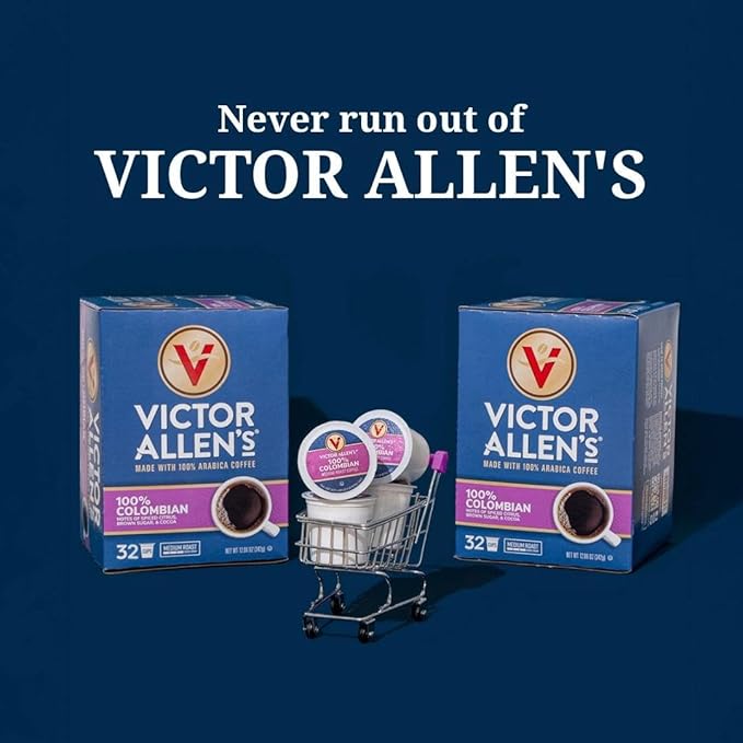 Victor Allen's Coffee 100% Colombian, Medium Roast, 120 Count, Single Serve Coffee Pods for Keurig K-Cup Brewers