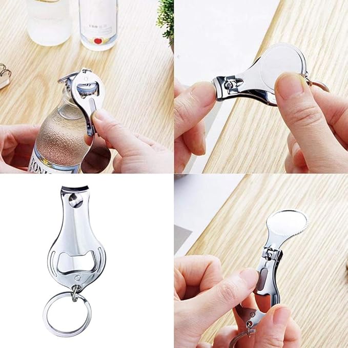 80pcs-Personalized 4 in 1 Multi Function Bottle Opener, Nail Clipper, Wedding Favors Brewery, Private Customized, Sliver, Multitool Gifts for Men
