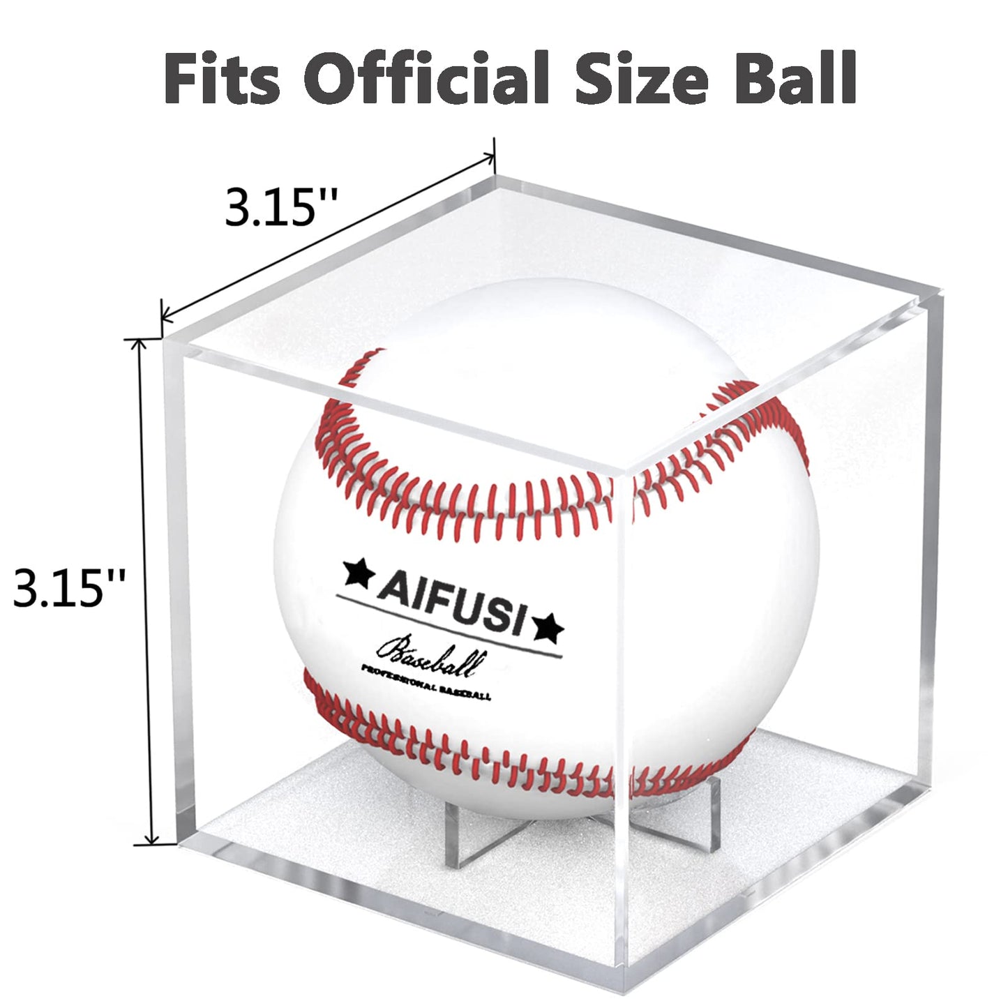 Baseball Display Case, UV Protected Acrylic Cube Baseball Holder Square Clear Box Memorabilia Display Storage Sports Official Baseball Autograph Display Case - Fits Official Size Ball(8 Pack