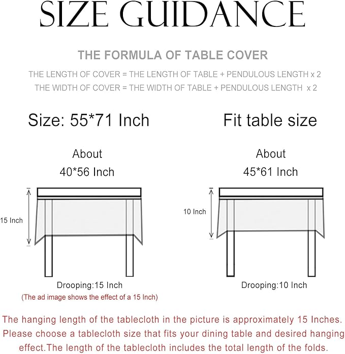 patdrea Designer French Small Rectangular Tablecloth,Beige Anti-Wrinkle Durable Floral Farmhouse Table Cloth,Decor Tables Covers for Kitchen Dining,Tea Party,Christmas,Thanksgiving,55"x71"-Fram