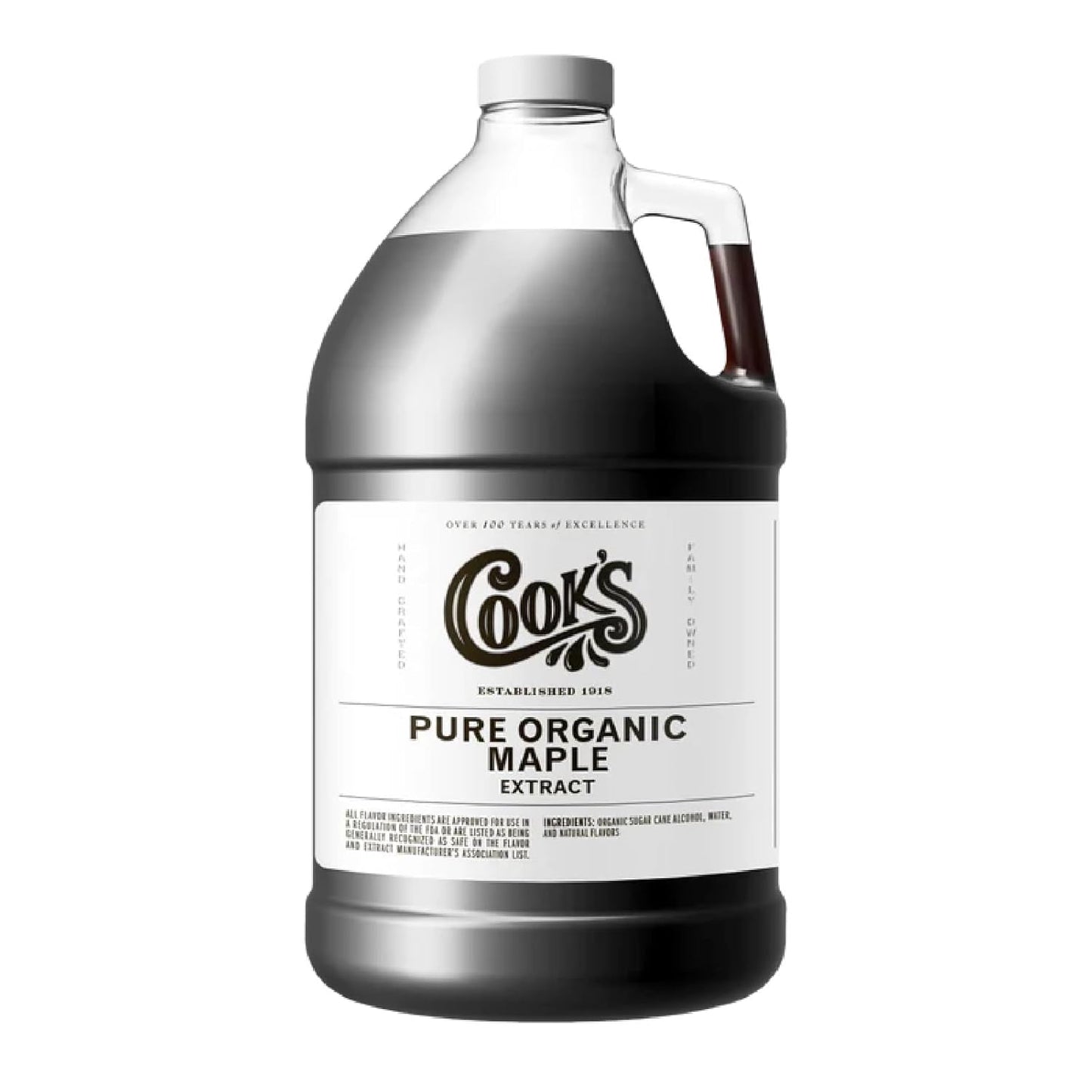 Cook's, Organic Maple Extract, Premium Maple Sap from Vermont's Finest Maple Trees, 128 Ounces (1 Gallon)