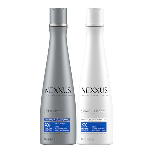 Nexxus Shampoo and Conditioner 2 Count Therappe & Humectress for Dry Hair Care With Proteinfusion Blend for 24-hour Moisture 13.5 oz