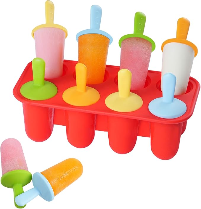 Miaowoof 10-Cav & 8-Cav Silicone Popsicle Mold for Kids, Non-BPA Premium Silicone Popsicles Molds Set