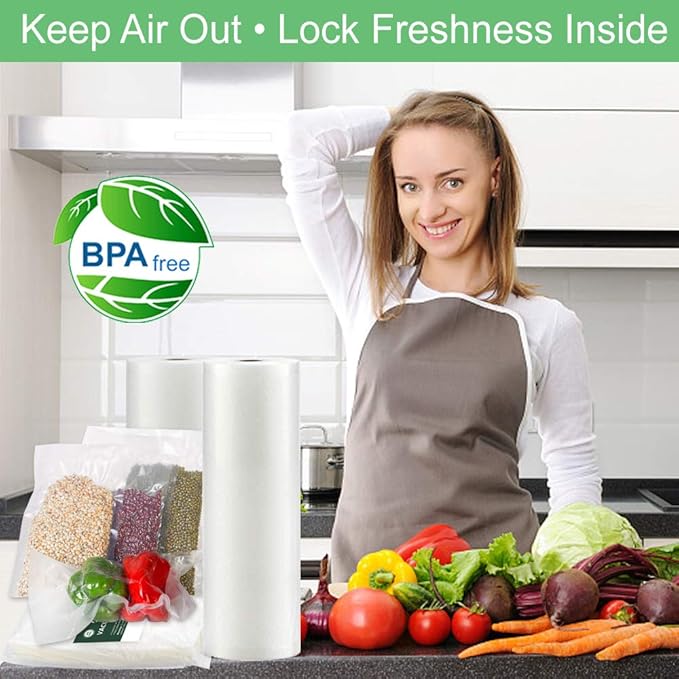 O2frepak 100 Gallon Size 11" x 16" 4mil Thick Vacuum Sealer Bags with BPA Free and Puncture Prevention,Vacuum Seal Freezer Bags,Great for Sous Vide Vaccume Sealer PreCut Bags