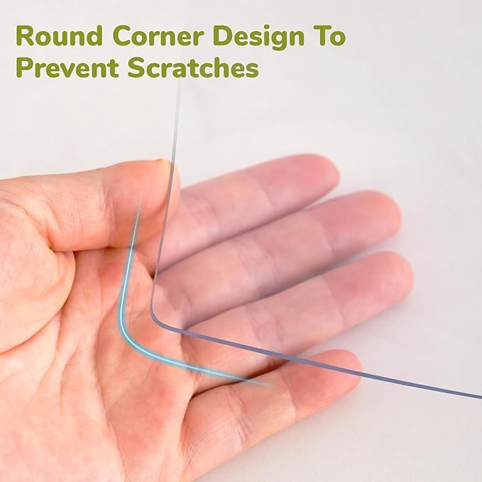 14 x 51 Inch Clear Table Cover Protector, Clear Desk Mat, Transparent Table Protector, 1.5mm Plastic Table Cover, Vinyl Table Protector, Desk Mats on Top of Desks