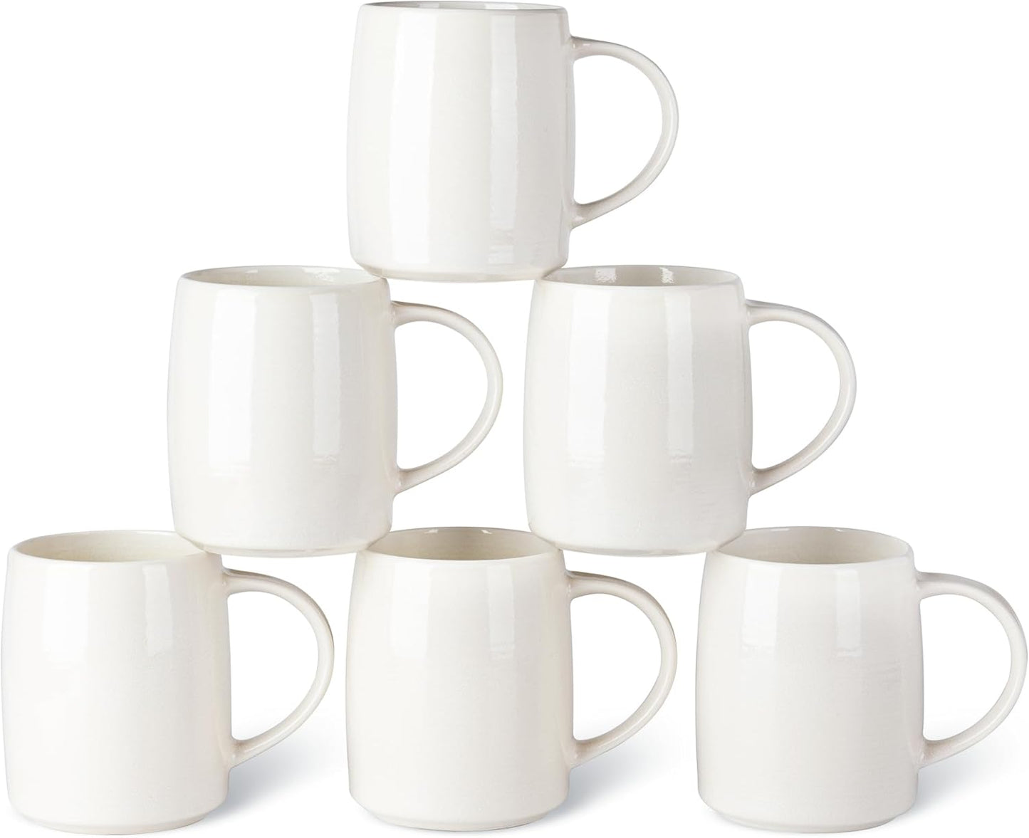 GBHOME Large Coffee Mugs Set of 6, 18oz Handmade Ceramic Coffee Mugs Set with Gradient color for Latte/Tea/Beer/Hot Cocoa, Dishwasher & Microwave Safe