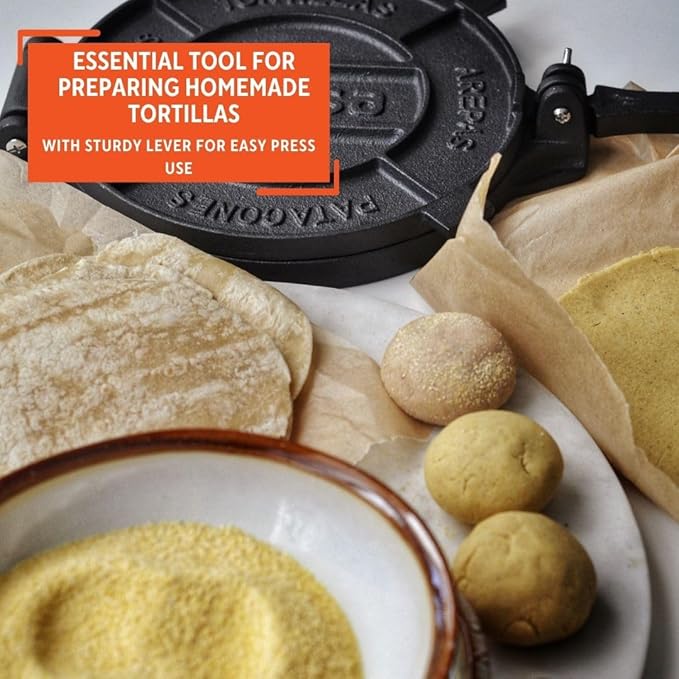 IMUSA USA Tortilla Press, 10" DS, Black