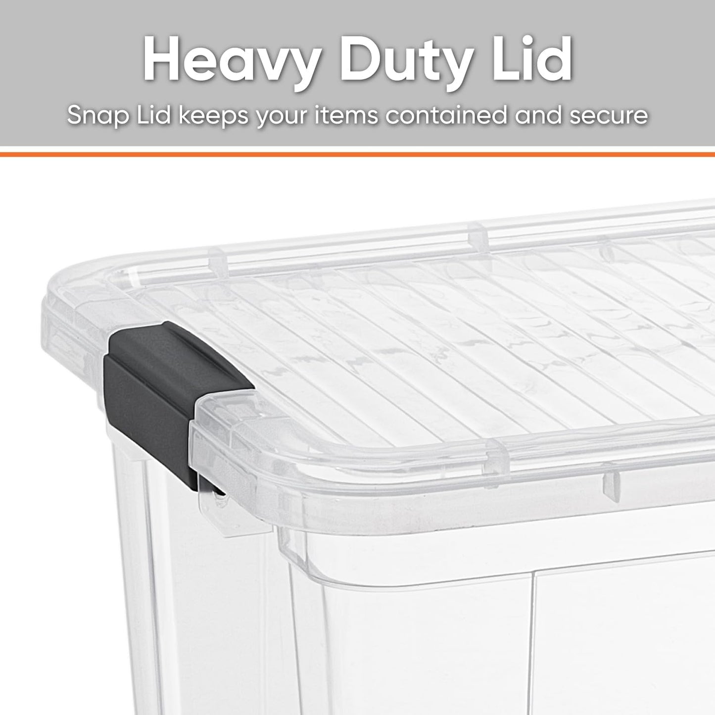 Superio Clear Storage Boxes with Lids, 20 Quart Plastic Container Bins for Organizing, Stackable Crates, BPA Free, Non Toxic, Odor Free, Organizers for Home, Office and Dorm, 4 Pack