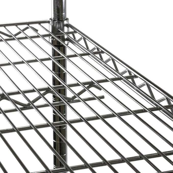 Shelving Inc. 14" d x 60" w Chrome Wire Shelving with 2 Tier Shelves, Weight Capacity 800lbs Per Shelf