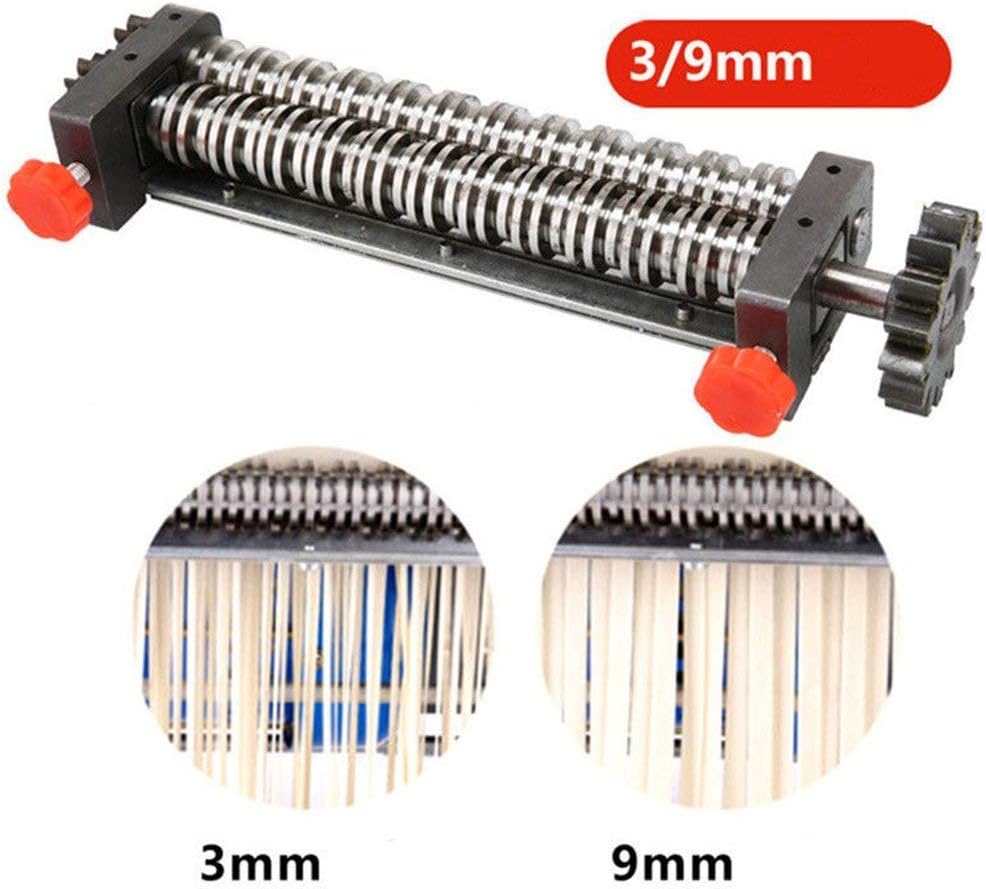 Hengwei 750W 110V Stainless Steel Commercial Electric Noodle Making Pasta Maker Dough Roller Noodle Cutting Machine(Noodle Width 18CM,Knife Length 18CM,Noodle Width 3mm / 9mm)