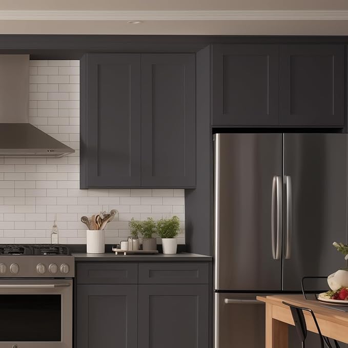 Wall-Mounted Cabinet – Solid Wood Shaker Style Medicine Cabinet with Adjustable Shelves & Soft-Close Doors for Bathroom, Kitchen, and Office Storage (Pebble Gray, 39" W x 12" D x 30" H)