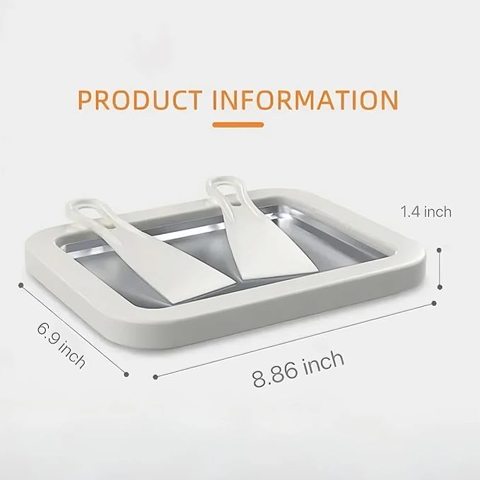 Ice Cream Roll Maker Rolled Ice Cream Machine, Sweet Spot Pan, Instant Cold Plate, Ideal for Making Rolled Ice Cream Soft Serve Slushies Frozen Yogurt Sorbet and Gelato (Summer Blue)