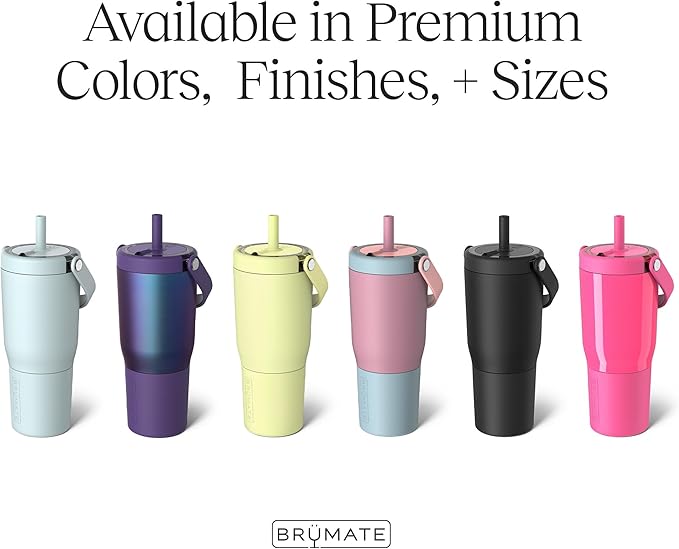 BrüMate Resa 25oz 100% Leakproof Travel Tumbler with Handle & Straw | Flexible SoftSip Straw | Silicone Sleeve for Durability | Stainless Steel | Cup Holder & Travel Friendly Water Bottle | (Zebra)