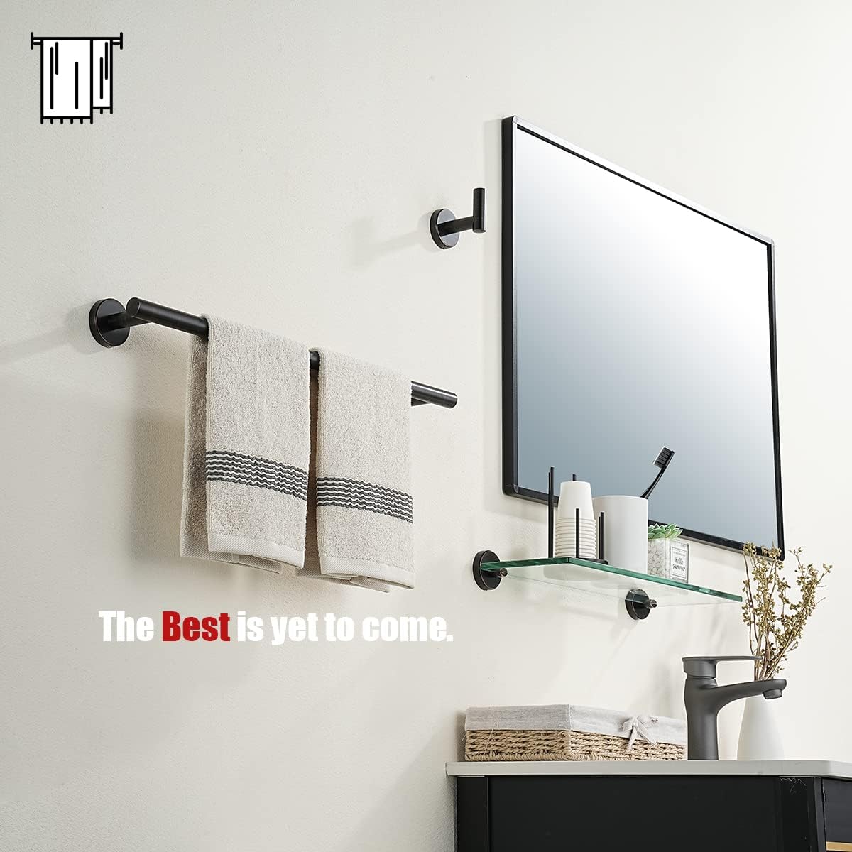 JQK Oil Rubbed Bronze Towel Bar, 20.5 Inch 304 Stainless Steel Thicken 0.8mm Towel Rack Bathroom, Towel Holder ORB Wall Mount, Useable Length 18 Inch, TB110L18-ORB