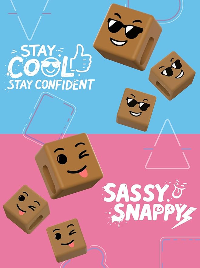 Stocking Stuffers for Teens Girls Boys Adults Cell Phone Holder with Clip: Dual-Sided Mood Cubes Clips for Gesture Phone Stand Desk Accessory Cool Gadget Birthday Gifts for Men Kids Women Christmas