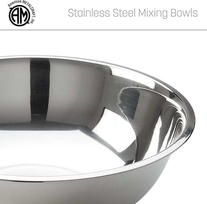 American Metalcraft 2 qt Stainless Steel Mixing Bowl,Silver