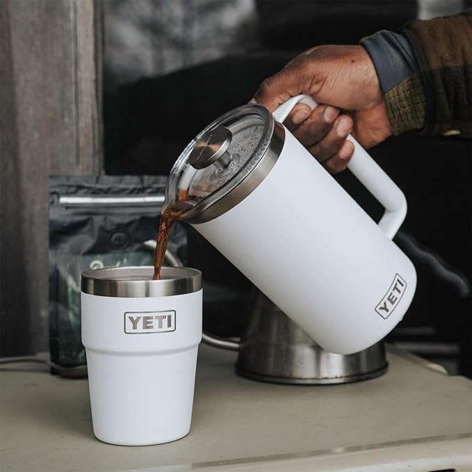 YETI Rambler 34 oz French Press with MagSlider Pitcher Lid Set, Rescue Red