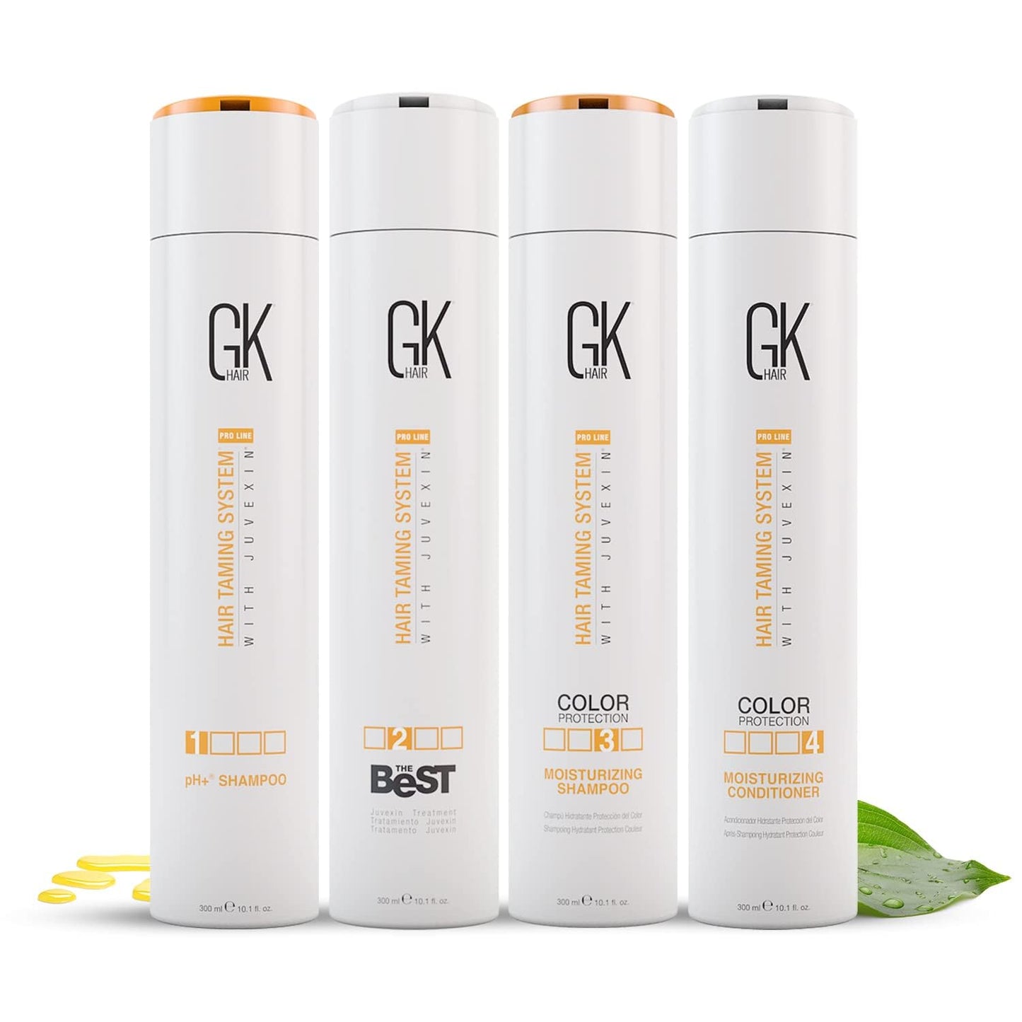 GK HAIR Global Keratin The Best Kit (10.1 Fl Oz/300ml) Smoothing Keratin Hair Treatment Professional Brazilian Complex Blowout Straightening For Silky Smooth & Frizz Free Hair
