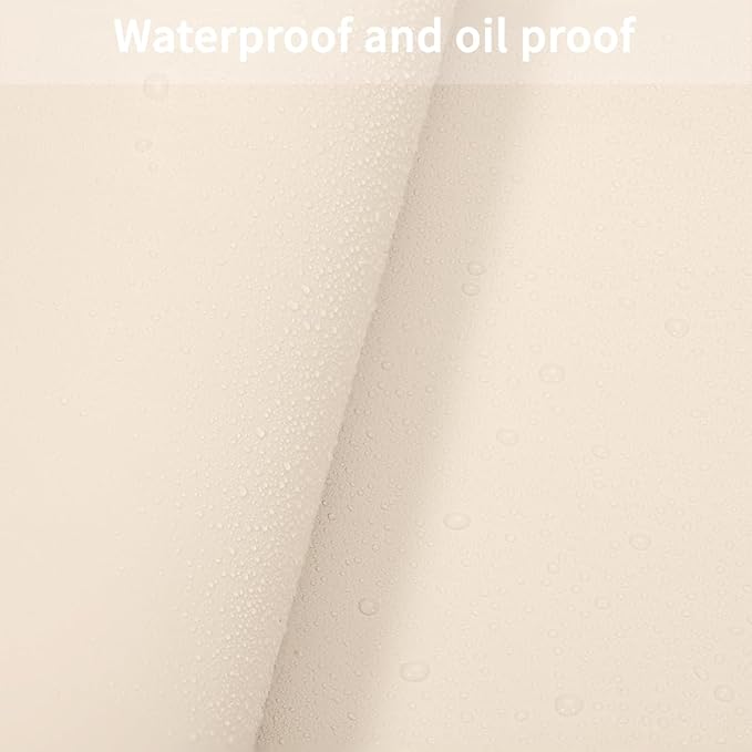 Leather Table Cover,1.8mm Thick,42x90 Inch Table Protector,Table Protector for Dining Room Table,Dining Table Cover,Table Top Cover.(Off White+Light Gray,42x90)