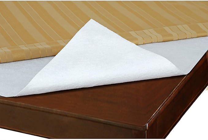 Home Bargains Plus Quilted Heavy Duty Table Pad Protector with Flannel Backing, Cut to Fit, Heat Resistant, Wipe Clean, Protects Table from Spills and Scratches, White, 52” x 216” Rectangle
