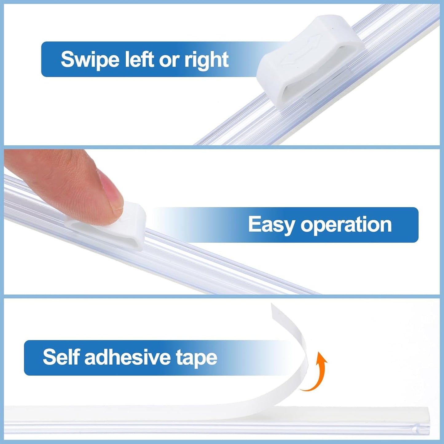 PATIKIL 12pcs Plastic Wrap Cutter, 14in Plastic Wrap Slide Cutter Self Adhesive Installation Replacement for Aluminum Foil Wax Paper Parchment Paper Wrap Dispenser, White