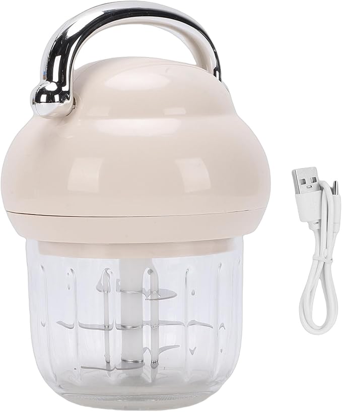 Bewinner Rechargeable Garlic Chopper 350ML | Cordless Electric Food Processor 21000 RPM for Baby Food and Veggies