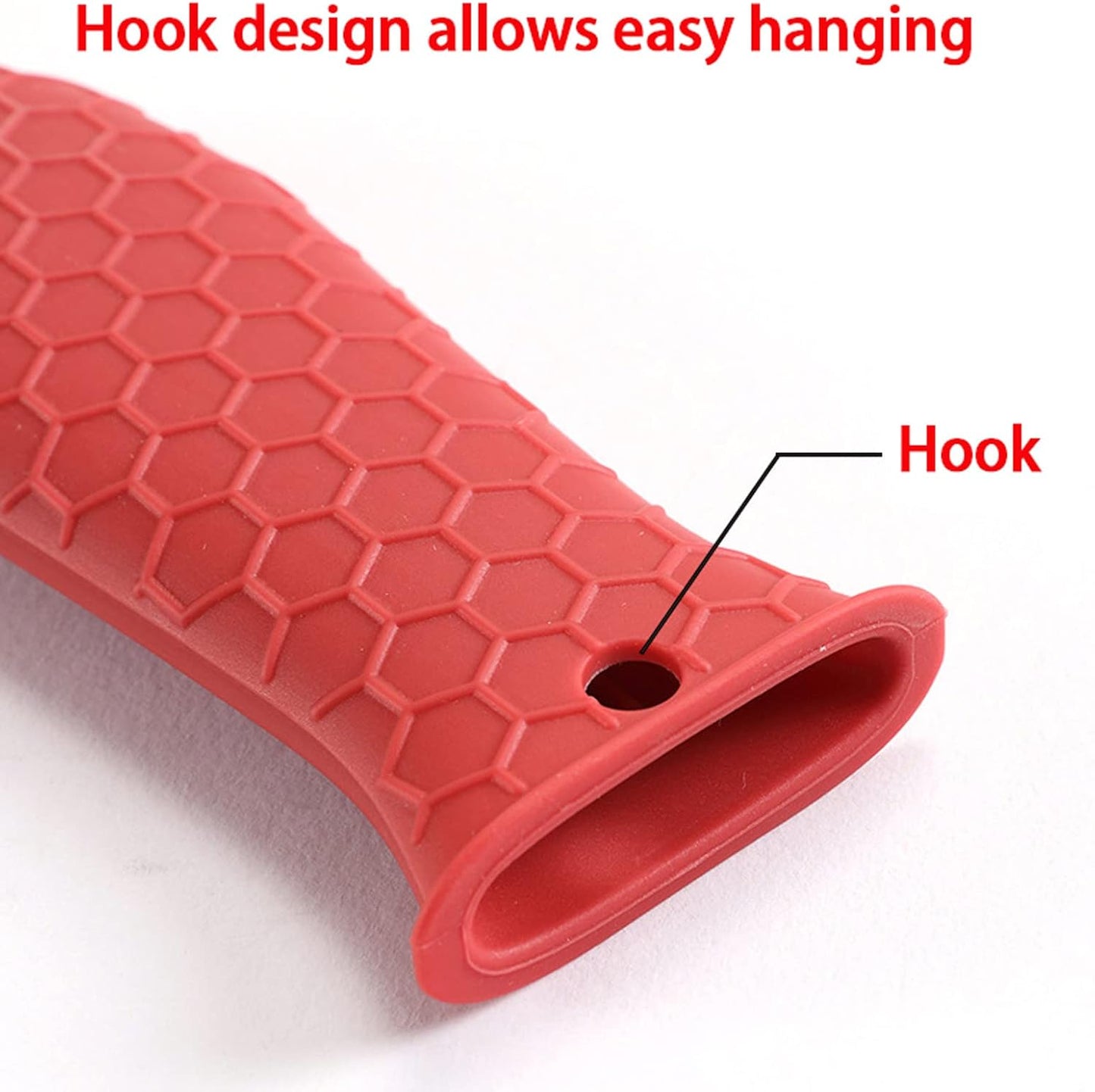 4 Pieces Silicone Hot Tool Holder Heat Resistant Potholder Cookware Handle Non Slip Rubber Pot Holders Handles Grip Covers for Cast Iron Skillet Silicone Cooking Kitchen Suits